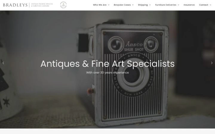 Bradleys website screenshot