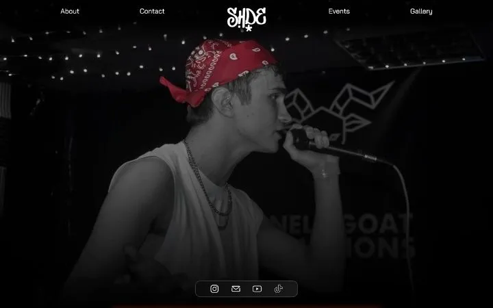 SHDE Music website screenshot