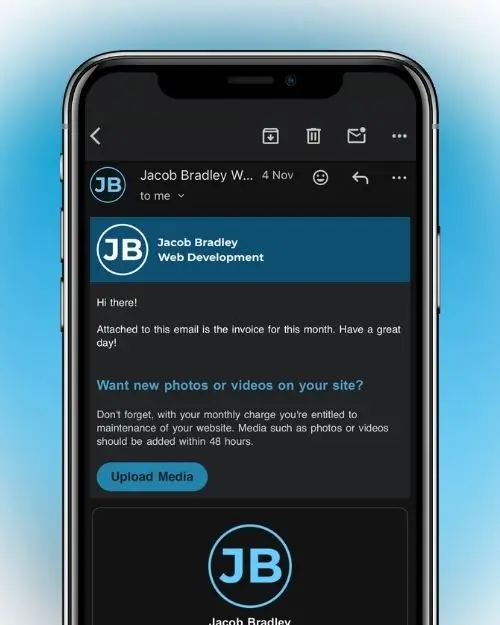 Example of a responsive email template